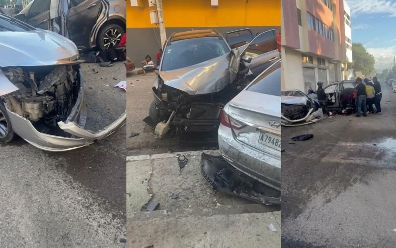 Accidente de tránsito deja varios heridos en la avenida Desiderio Arias