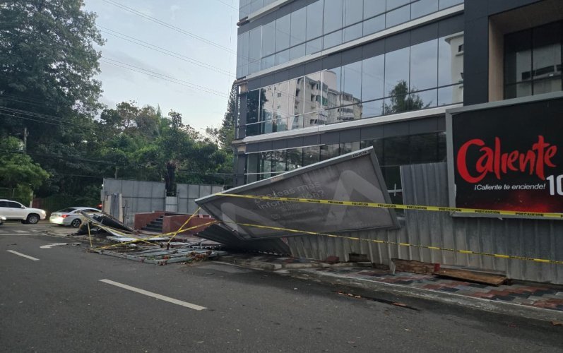Ventarrón causa caída de árboles y daños en calles del Distrito Nacional y Gran Santo Domingo