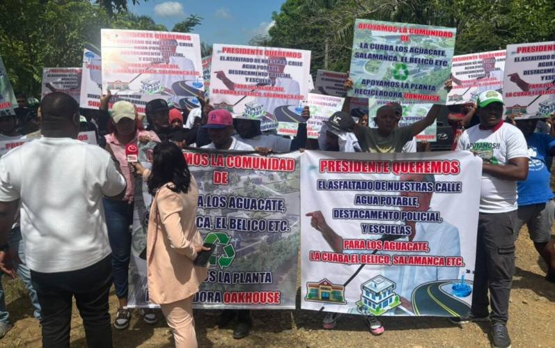 Comunidades de La Cuaba protestan y exigen ejecución de obras básicas