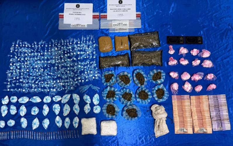 DNCD ocupa más de seis kilos de drogas y arresta a dos presuntos distribuidores en Capotillo