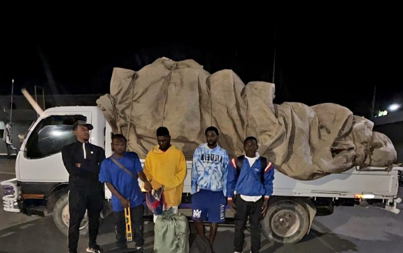 Ejército intercepta camión con cuatro haitianos indocumentados ocultos entre carga de vegetales en Constanza